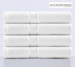 Accessorize 4 Pack Cotton Bath Towel - W