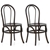 Set of 2 Wooden Thonet Replica Chairs - Dark Brown