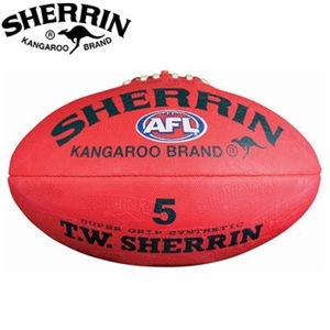 Sherrin Synthetic AFL Ball - Size 5 - Re