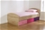 Ellis Single Bed with 3 Drawers on Castors Oak/3 Tone Pink